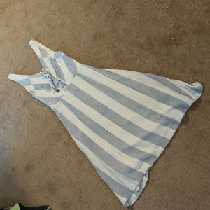 Lulu's Martha's Vineyard Lace Up midi dress